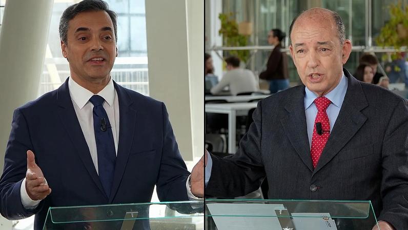 Carlos Coelho, antigo eurodeputado do Partido Popular Europeu, e André Franqueira Rodrigues, atual eurodeputado do Grupo dos Socialistas & Democratas.