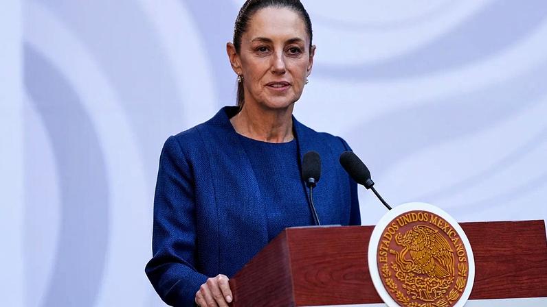 Claudia Sheinbaum, presidente do México, no Palácio Nacional da Cidade do México, 9 de novembro de 2025.
