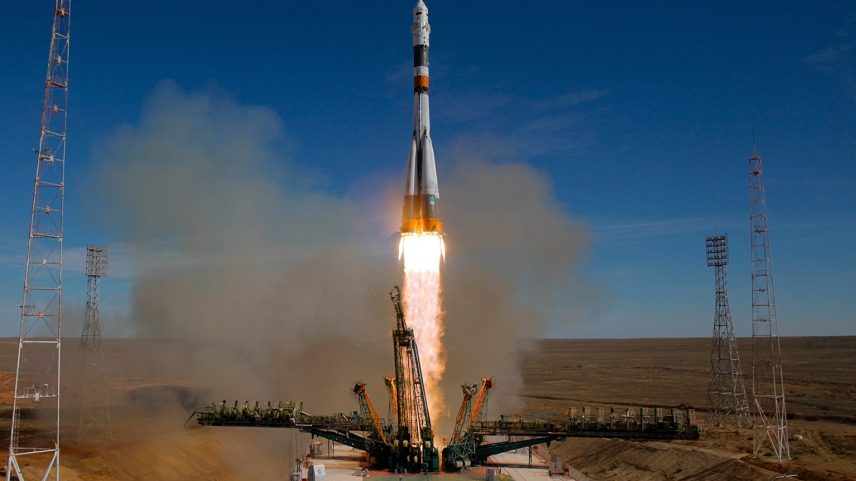 Cosmódromo de Baikonur, o primeiro e maior porto espacial do mundo, no sul do Cazaquistão.