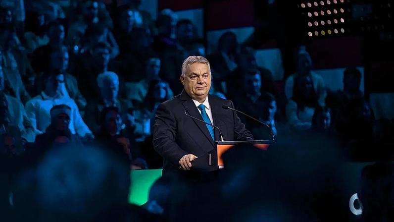 O primeiro-ministro húngaro, Viktor Orbán, fará o seu discurso de balanço anual em Budapeste, a 14.02.2026.