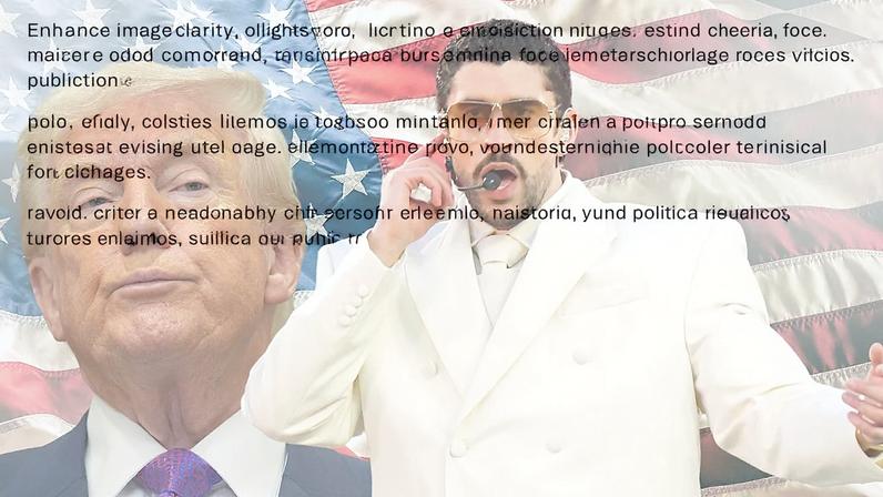 Sondagem diz que mais americanos acreditam que Bad Bunny "representa melhor" os EUA do que Donald Trump