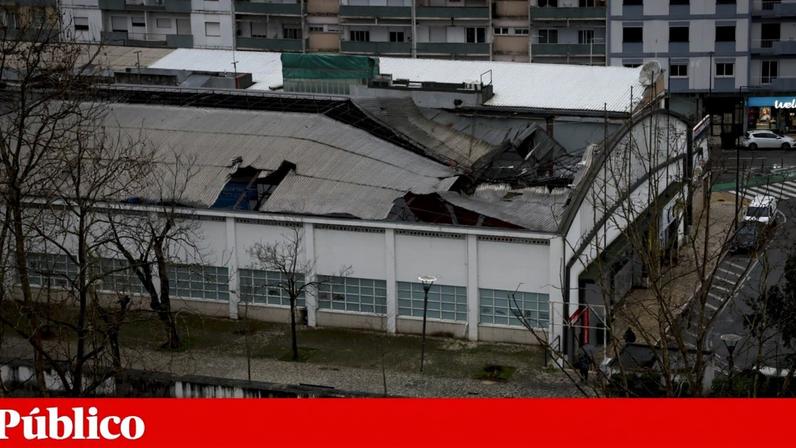Destruição no centro de Leiria