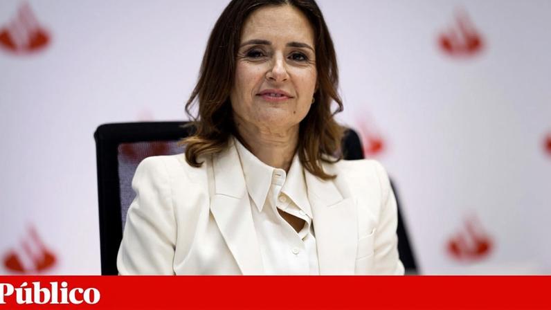 Isabel Guerreiro será a nova presidente do Santander a partir de 1 de Março, mas, como número dois até aqui, foi chamada já a responder a perguntas dos jornalistas