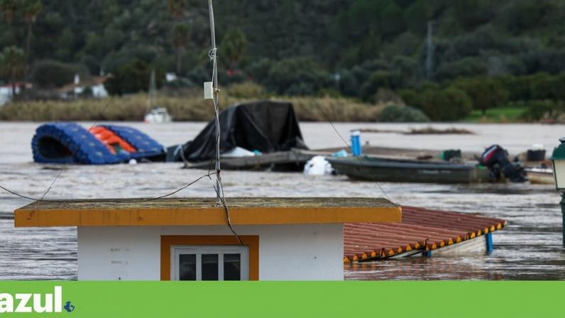 A zona ribeirinha de Alcoutim ficou inundada devido às descargas nas barragens de Alqueva e Pedrógão