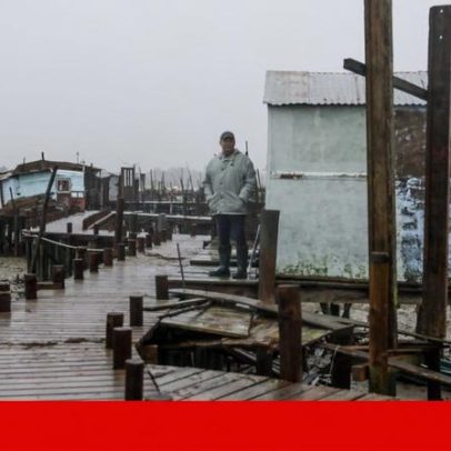 Tempestades deixam pescadores em terra; vendaval destroça cais palafítico