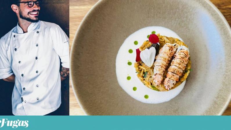 O chef Pedro Larcher de Resende e o seu À Brás de Lagostim