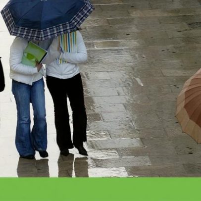Mau tempo nesta terça-feira com muita chuva de Coimbra a Viana