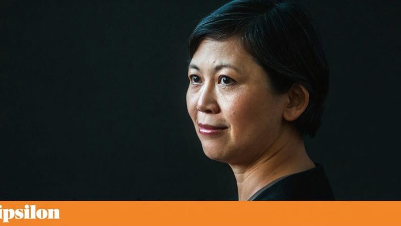 Yiyun Li quando participou no Festival literário de Edimburgo em 2017