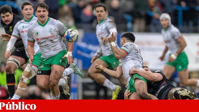 A selecção nacional de râguebi no duelo com os alemães