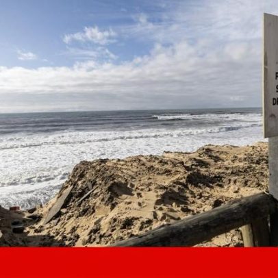 Praia de Maceda desaparece e aterro sanitário fica mais ameaçado pelo mar