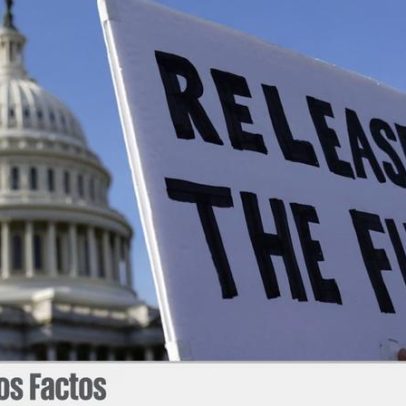 Vídeo de protestos contra Trump nos EUA não tem ligação com o caso Epstein