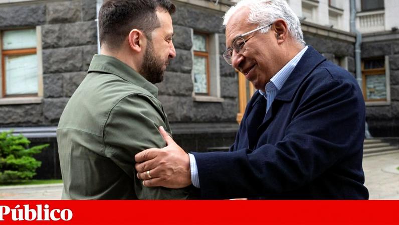 António Costa em 2022 durante a primeira visita a Kiev depois de a guerra ter começado