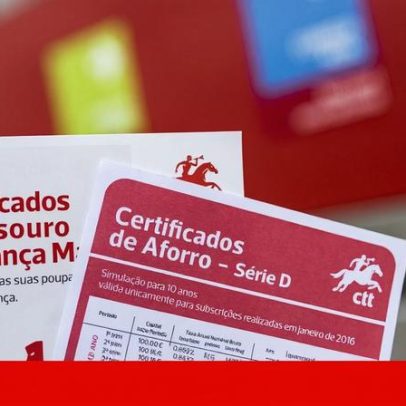 Taxa de juro dos Certificados de Aforro cai para 2,012% em março