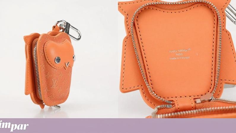O mocho em couro da Louis Vuitton, que serve para guardar os auscultadores, é feito em Portugal