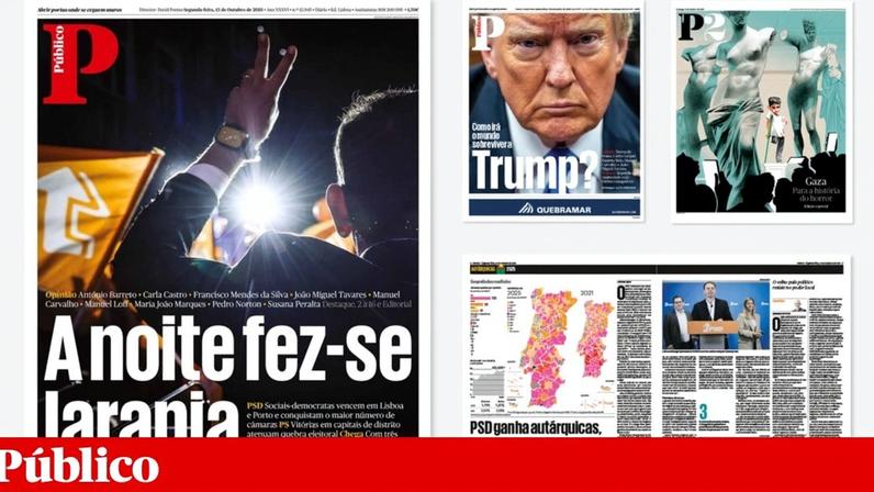O júri do European Newspaper Award escolheu algumas capas e páginas do PÚBLICO para acompanhar a fundamentação da atribuição do prémio