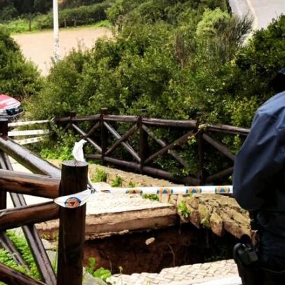 Homem fica preso em buraco após colapso de estrutura em Lagoa
