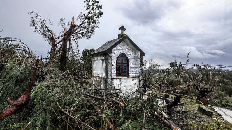 Grande parte das campas do cemitério ficou danificada