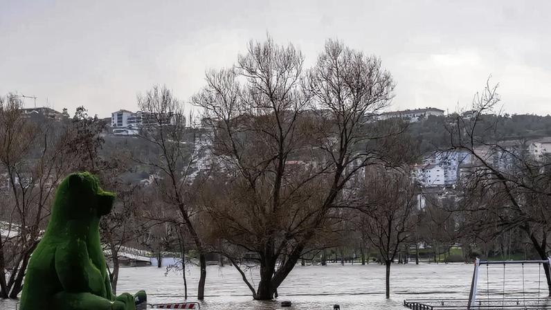 Rio Mondego transbordou na sequência das intempéries