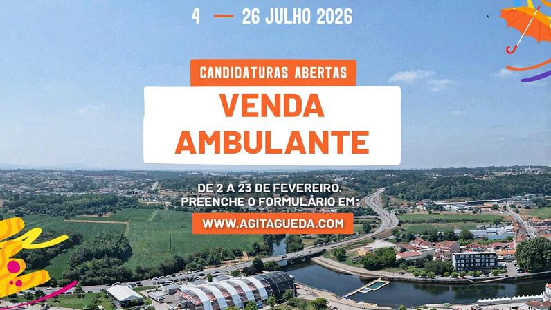 AgitÁgueda abre candidaturas para vendedores ambulantes até 23 de fevereiro
