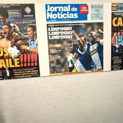 Sporting surpreendido por capas de jornais no balneário alusivas ao FC Porto