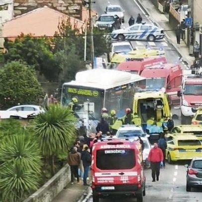 Desmontaram muro quase à mão para retirar motorista de autocarro em Rio Tinto