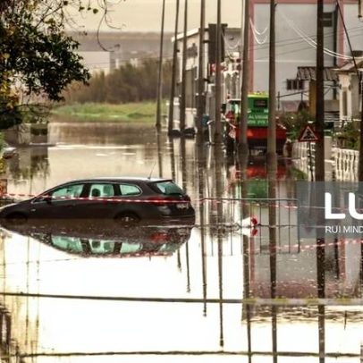 Baixa de Alcácer do Sal inundada novamente pela subida do Rio Sado