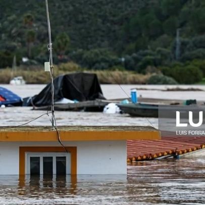 Áreas permanecem inundadas em Alcoutim junto ao rio Guadiana