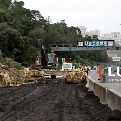 Deslizamento corta acesso da Ponte 25 de Abril à A5 entre Lisboa e Cascais