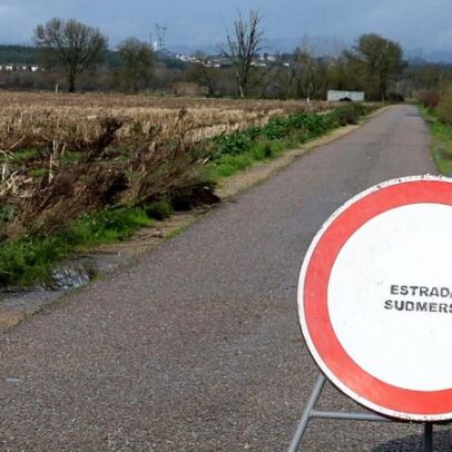 Cheias condicionam estradas na Lezíria do Tejo, situação permanece estável