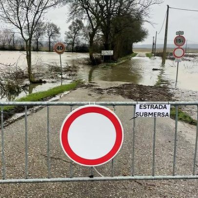 Trânsito cortado em sete vias por inundações na Golegã
