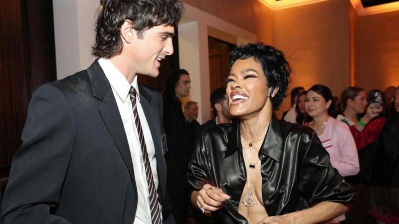 Jacob Elordi e Teyana Taylor estiveram presentes no tradicional almoço em Los Angeles, nos EUA