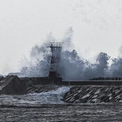 Noite de mau tempo: rio invade Constância e grua cai em Figueira da Foz