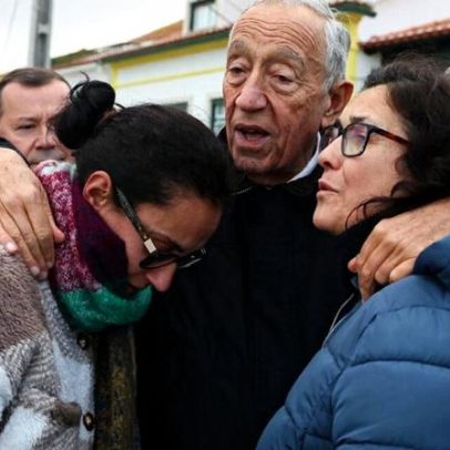 Marcelo visita zonas de cheia e ouve queixas sobre a limpeza dos rios