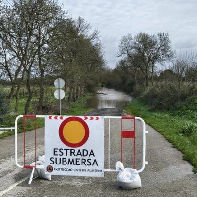 Lezíria do Tejo com dezenas de estradas cortadas devido às cheias