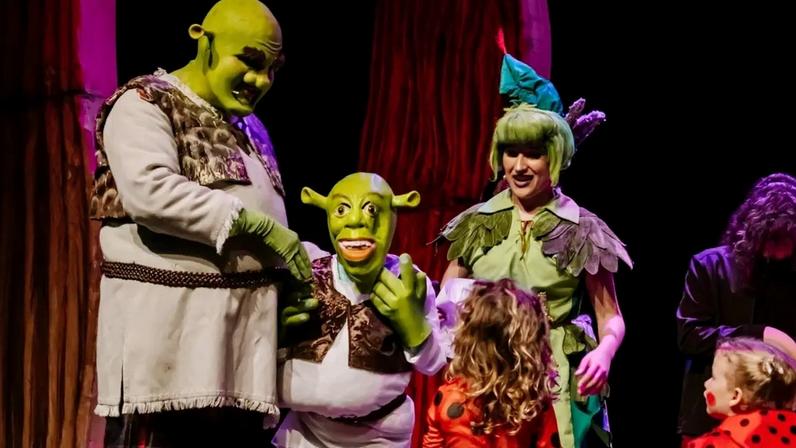 Ir ao teatro mascarado e participar num desfile em palco