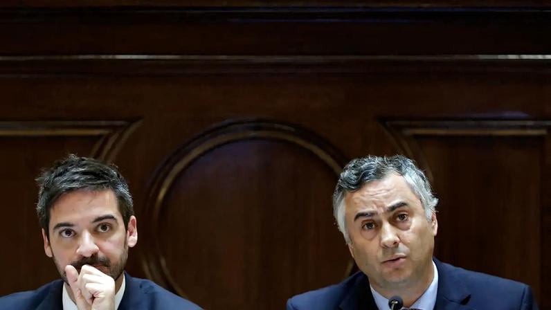 Alexandre Homem Cristo, secretário de Estado e Adjunto da Educação, ao lado do ministro Fernando Alexandre