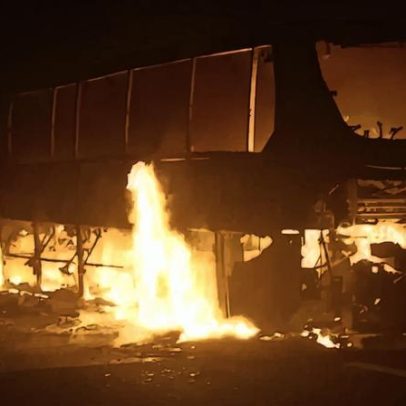 Autocarro da Rede Expressos incendia-se na A2 entre Almodôvar e Messines