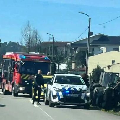 Três feridos num despiste em Santa Maria da Feira