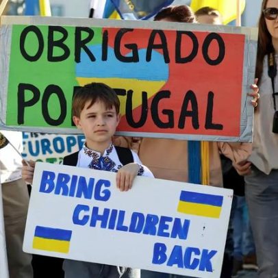 Centenas de ucranianos lembraram em Lisboa que a guerra continua