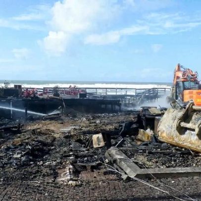 Incêndio destruiu restaurante na marginal de Labruge