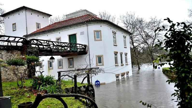 Inundações no Parque das Caldas, em Monção