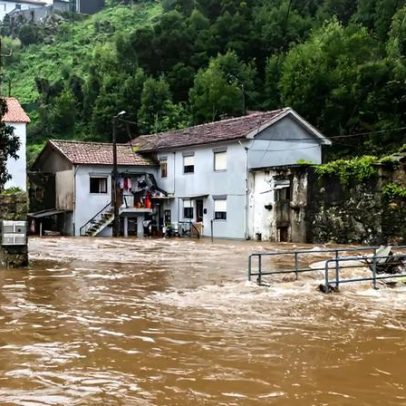 Transbordo do Rio Febros provoca inundações em Avintes
