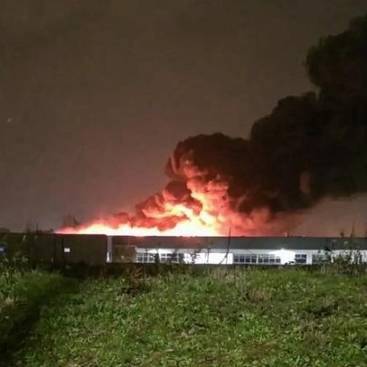 Incêndio consome fábrica de baterias de lítio em S. Mamede de Infesta