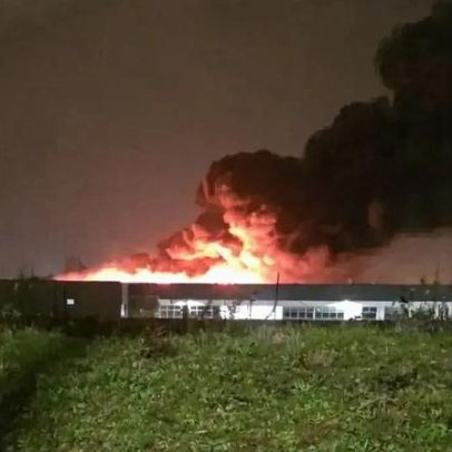 Chamas devastam armazéns de chás e baterias de lítio em S. Mamede de Infesta