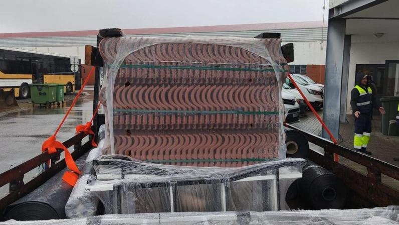 Mau tempo: Câmara de Portalegre entregou hoje em Leiria materiais de construção