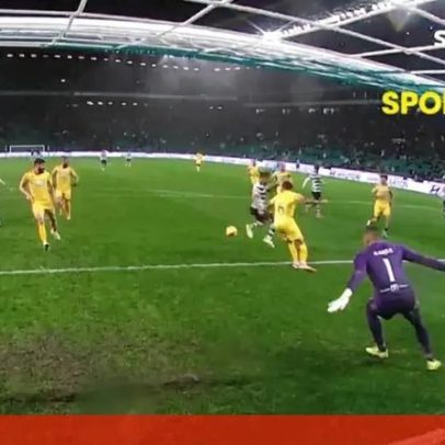 Suárez decide com golo de calcanhar aos 90'+6 e Sporting vence o Nacional
