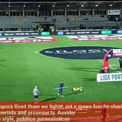 Relvado de Rio Maior preparado minutos antes de Casa Pia-Porto