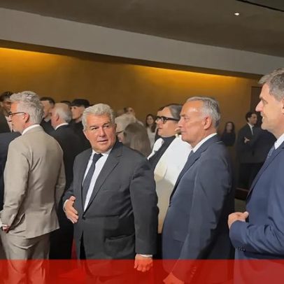 Laporta reage a penálti do Real Madrid nos descontos e diverte o público