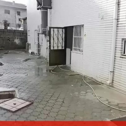 Inundação em habitação provocada pela chuva intensa em Penafiel