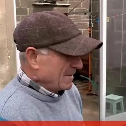 Tempestade Kristin deixa idoso sem telhado e sem quintal em Leiria